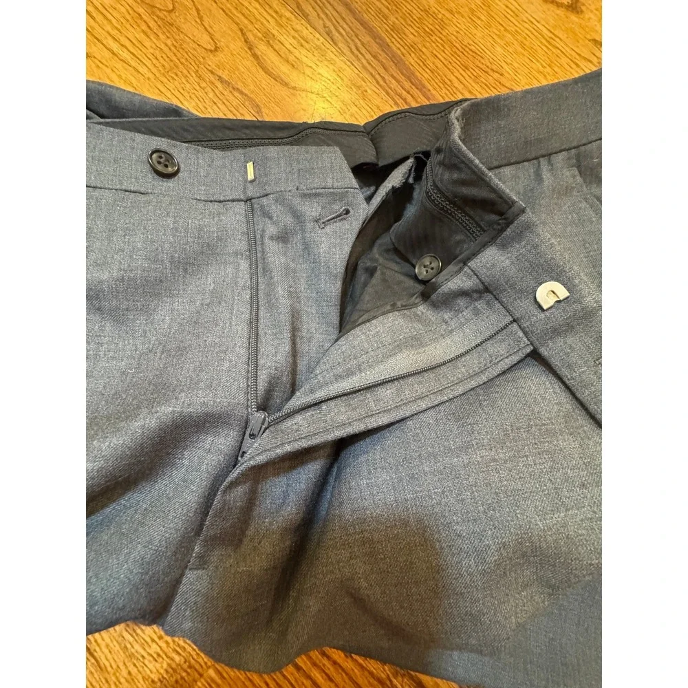 Jos. A. Bank 1905 Custom Express Blue Grey 100% Wool Dress Pants Mens 40 Regular